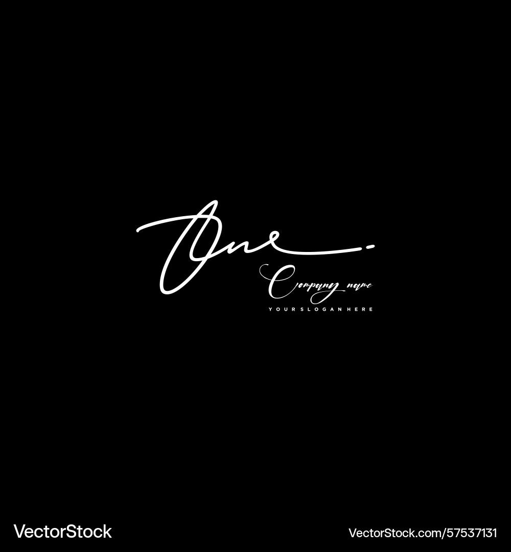 Signature style on initial logos initials logo Vector Image