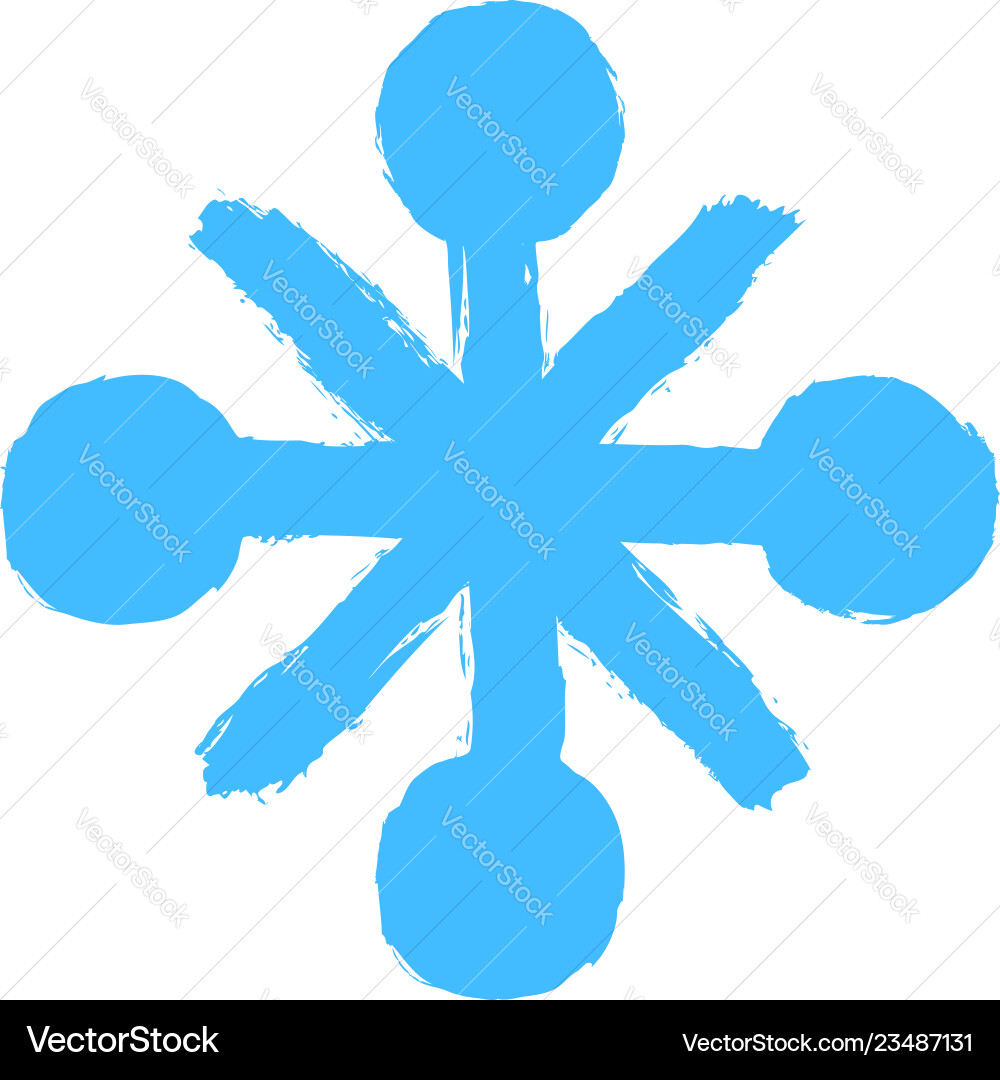 Snowflake 07 from set 06 drawing of a snow flake Snowflake 07 from set 06 drawing of a snow flake vector image