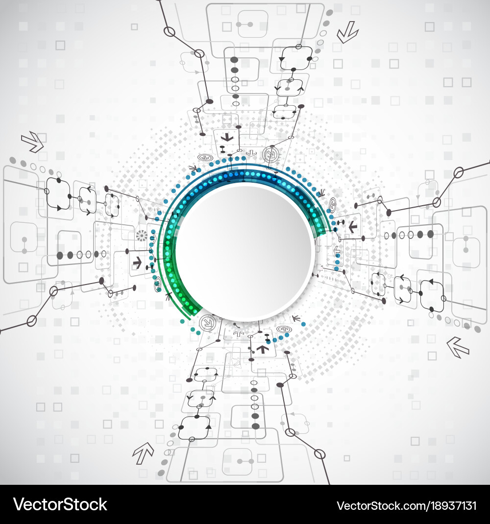 Tech Background - Circuitry vector image