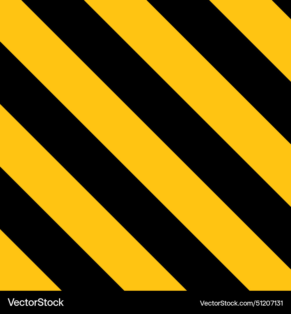 Warning yellow black diagonal stripes line safety Warning yellow black diagonal stripes line safety vector image