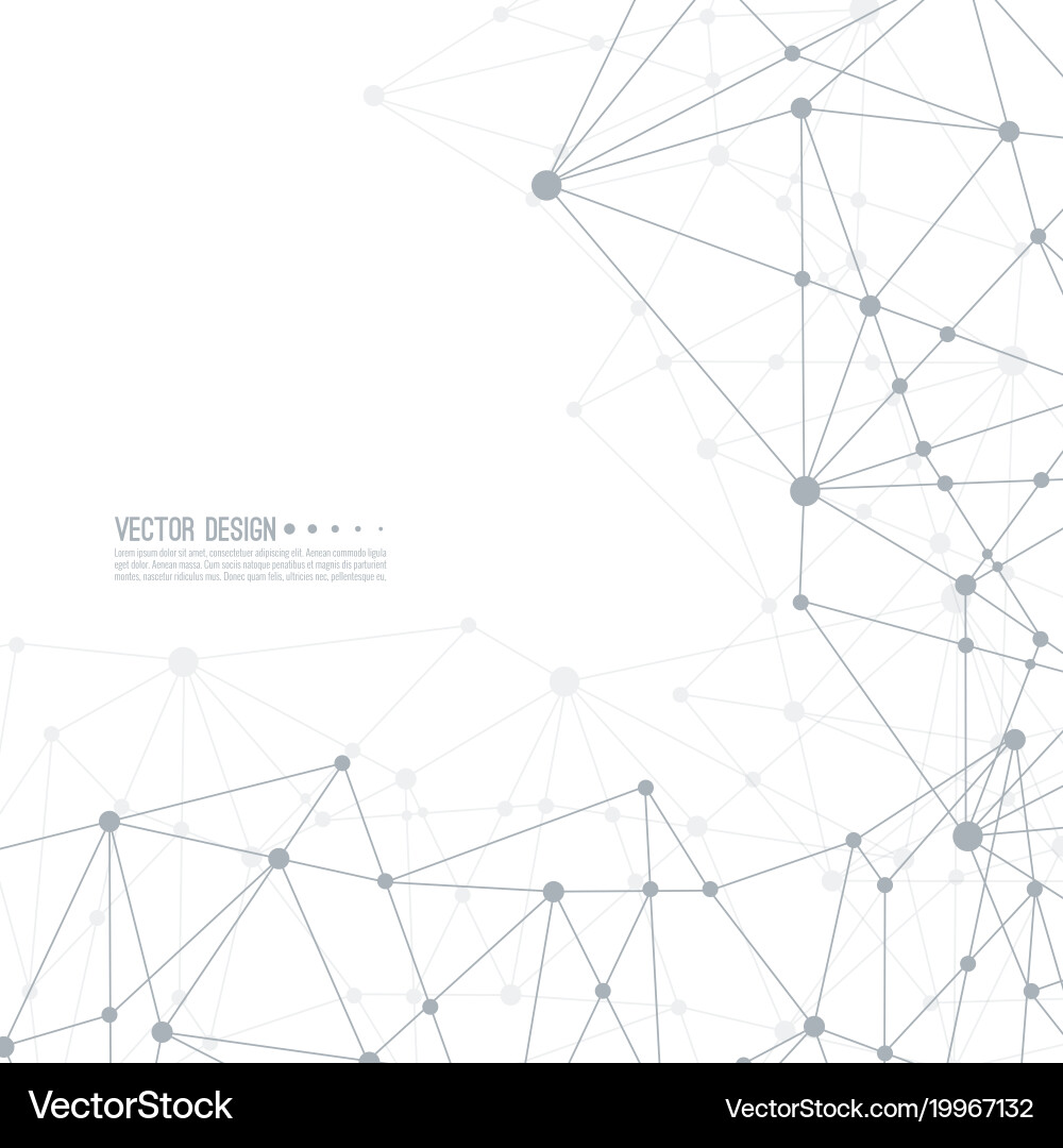 Abstract Network Connection Vector Image