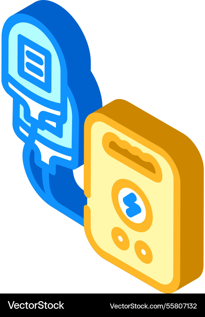 Aed automated external defibrillator isometric Aed automated external defibrillator isometric Vector Image