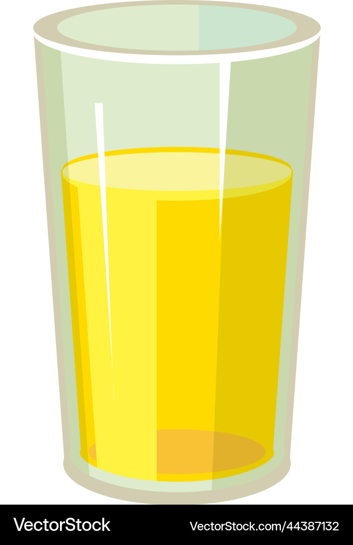 Lemonade cartoon icon fresh lemon juice in glass Vector Image