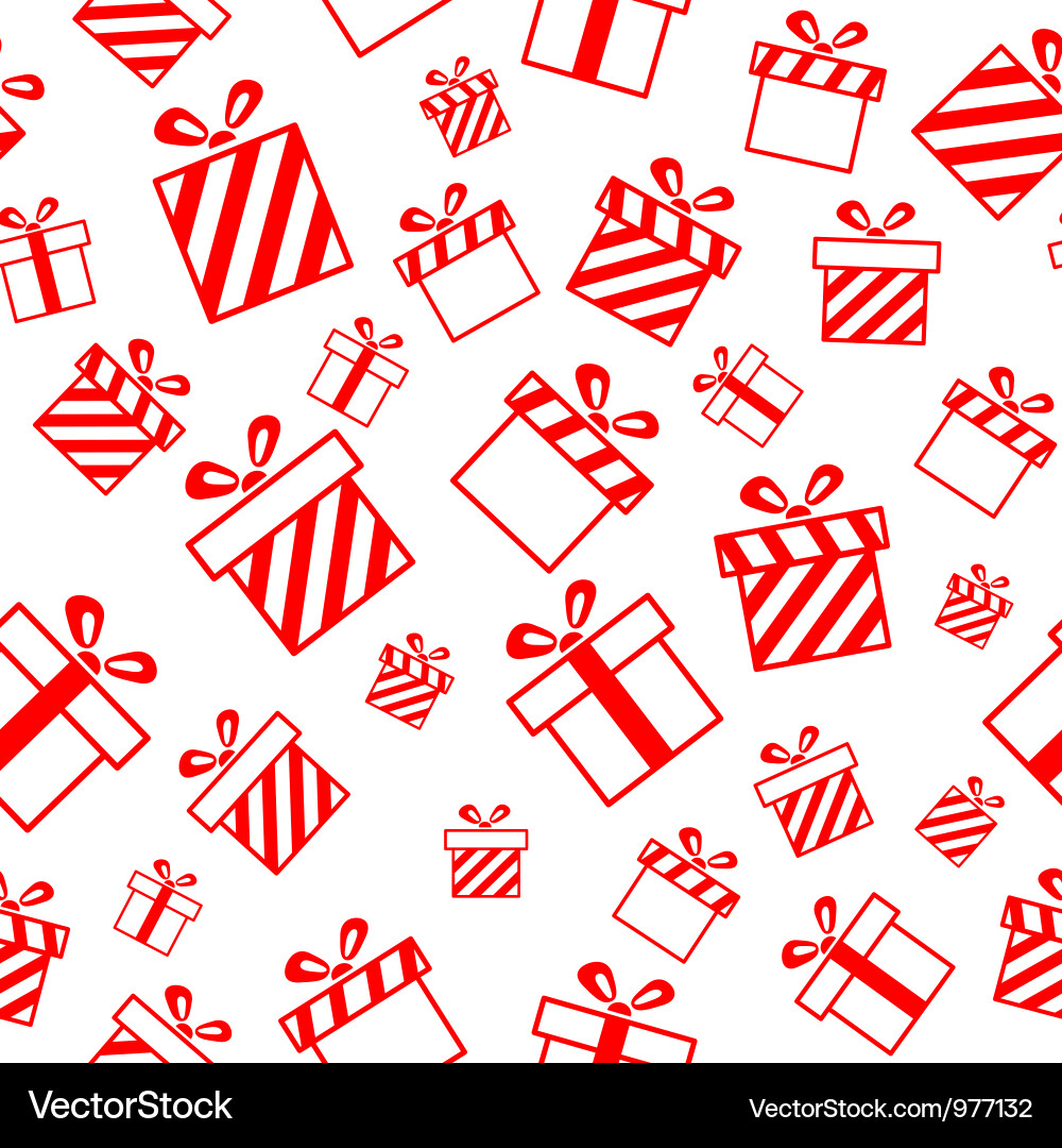 Seamless pattern with gift boxes Vector Image
