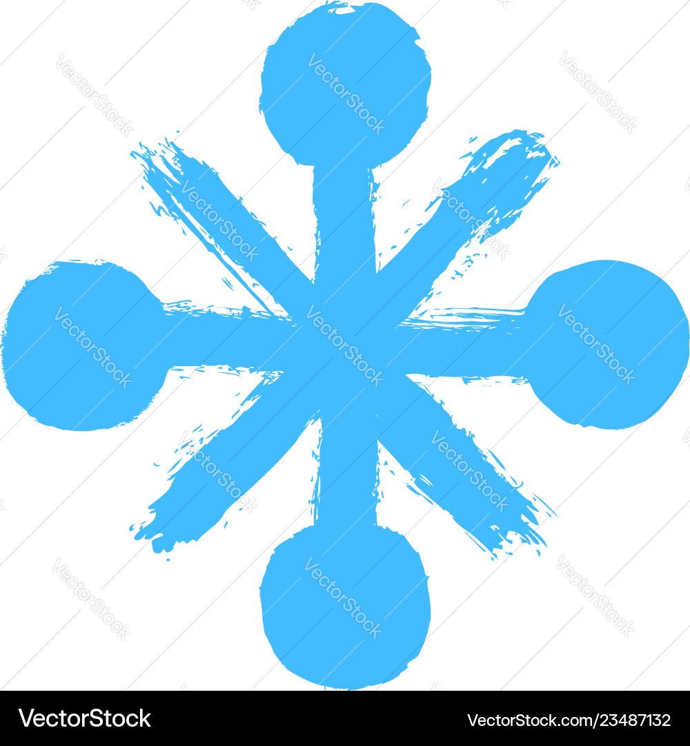 Snowflake 08 from set 06 drawing of a snow flake Snowflake 08 from set 06 drawing of a snow flake vector image