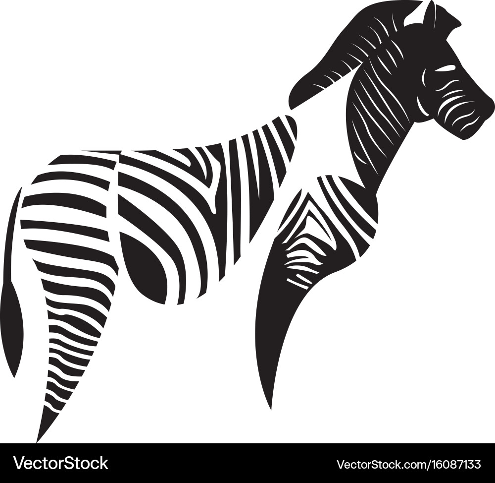 Abstract Zebra Silhouette vector image