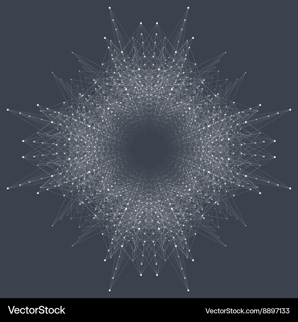 Geometric abstract round form with connected line Geometric abstract round form with connected line vector image