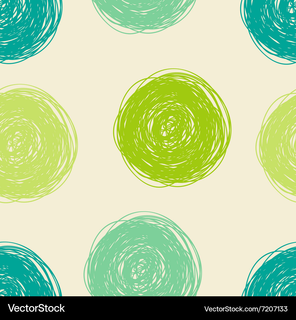 Seamless pattern with scribbles circles Vector Image