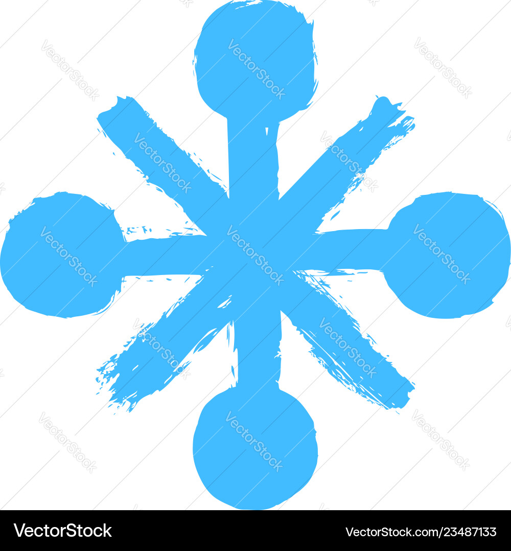 Snowflake 09 from set 06 drawing of a snow flake Snowflake 09 from set 06 drawing of a snow flake vector image