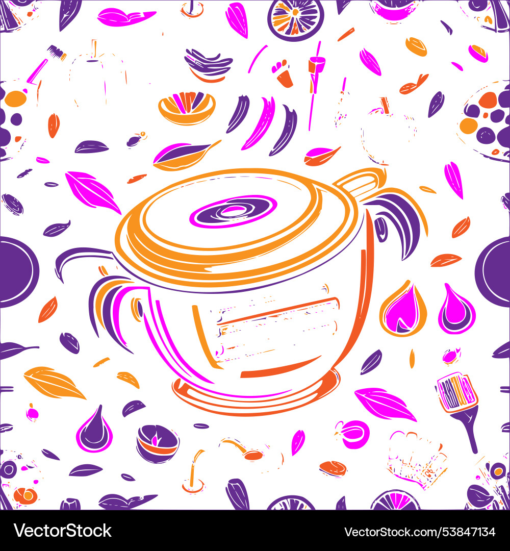 Cauldron abstract pattern seamless Cauldron abstract pattern seamless Vector Image