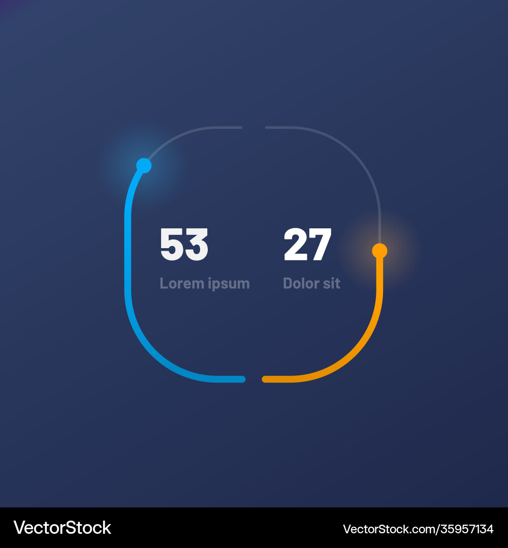 Control knob used for regulating ui and ux kit vector image