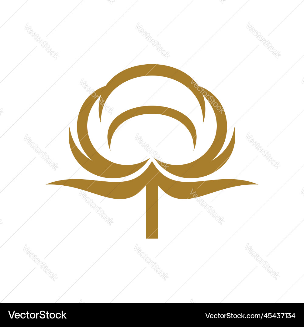 Cotton icon natural textile label or pictogram Cotton icon natural textile label or pictogram vector image