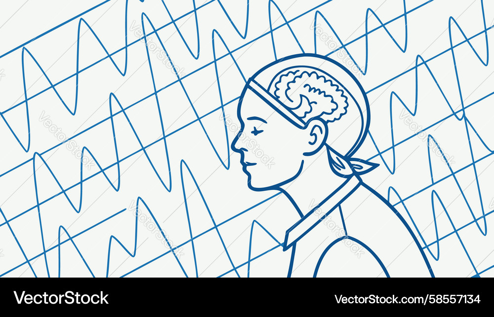 Intricate Neural Network Brain Vector Image