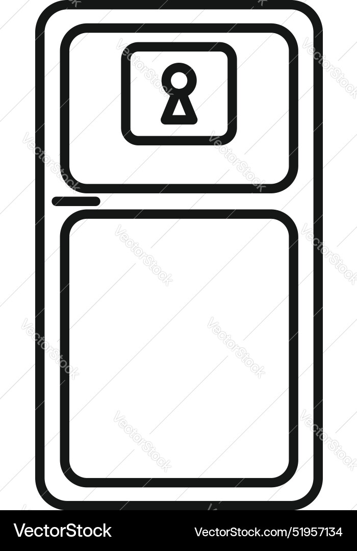 Mailbox icon showing a closed padlock for security Mailbox icon showing a closed padlock for security Vector Image