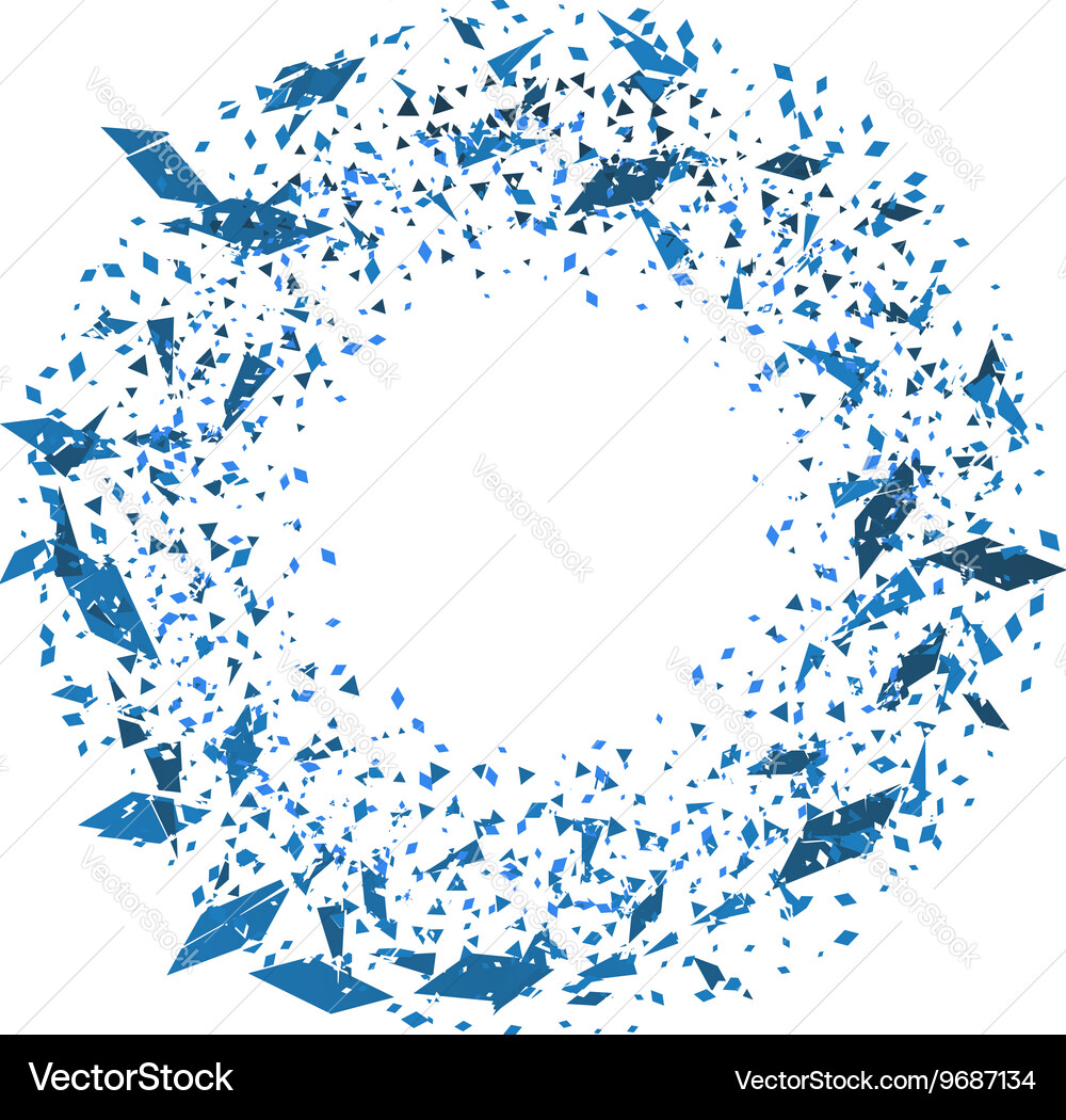 Particle explosion frame abstract background Vector Image