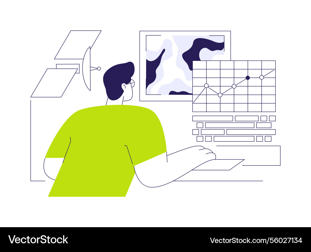 Satellite data analysis abstract concept Satellite data analysis abstract concept vector image