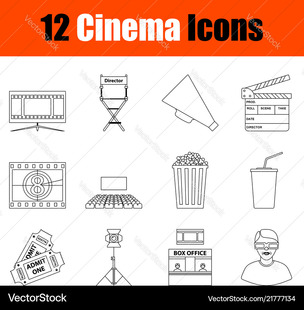 Set of cinema icons Set of cinema icons vector image