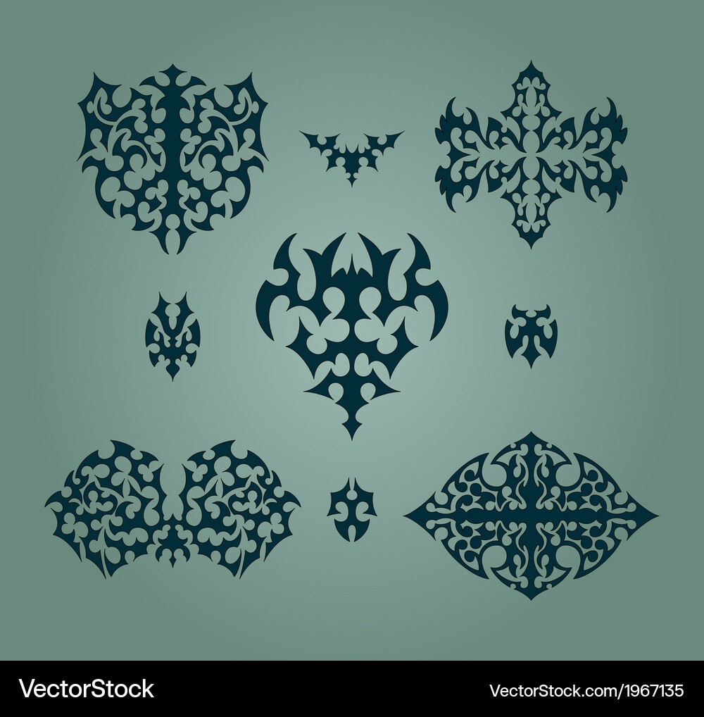 Abstract design elements set Vector Image