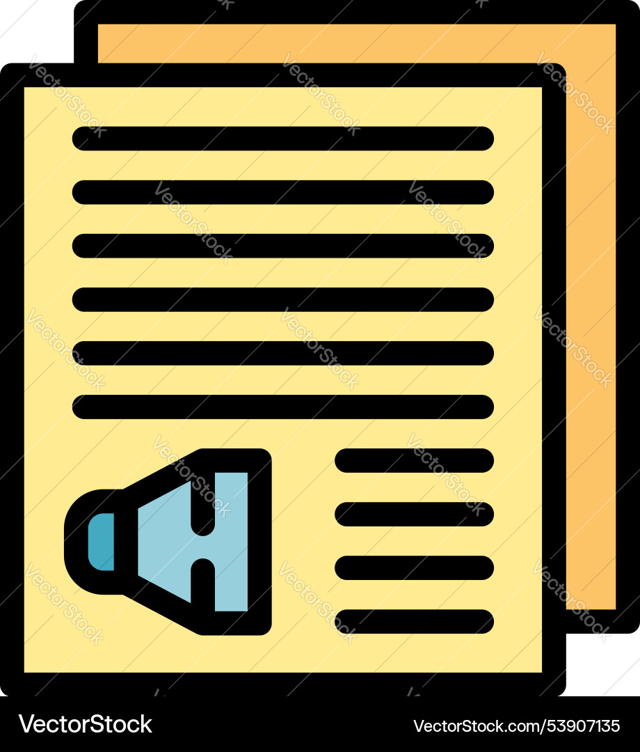 Audio document icon representing sound recording Audio document icon representing sound recording vector image