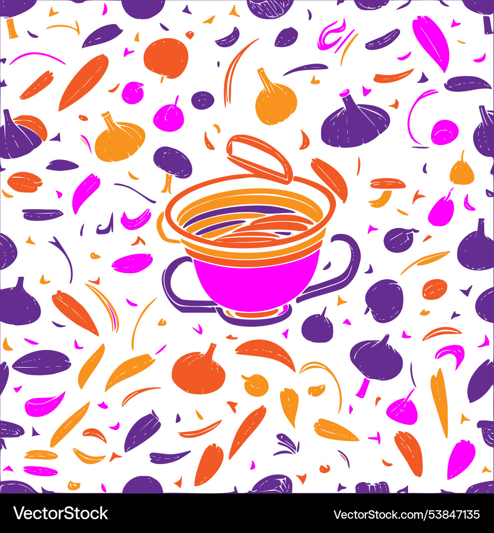 Cauldron abstract pattern seamless Vector Image