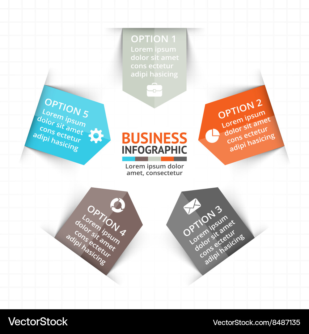 Circular Arrows Graph Diagram - Progress Steps vector image