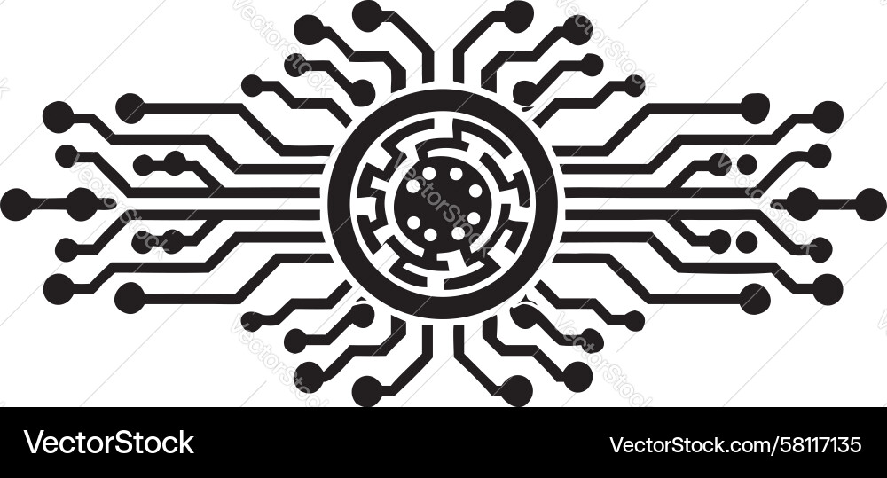 Dynamic Circuit Network Vector Image