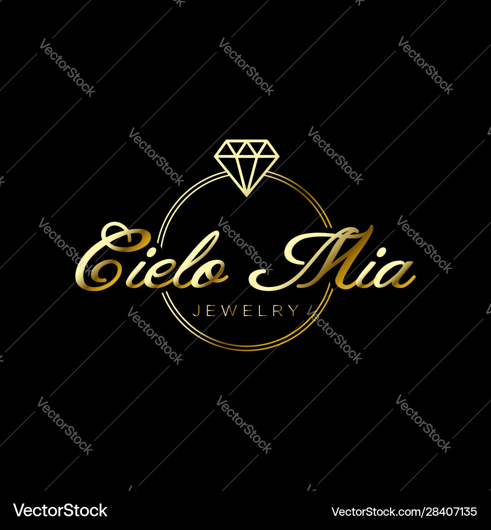 Elegant logo for jewelry company beauty Elegant logo for jewelry company beauty vector image