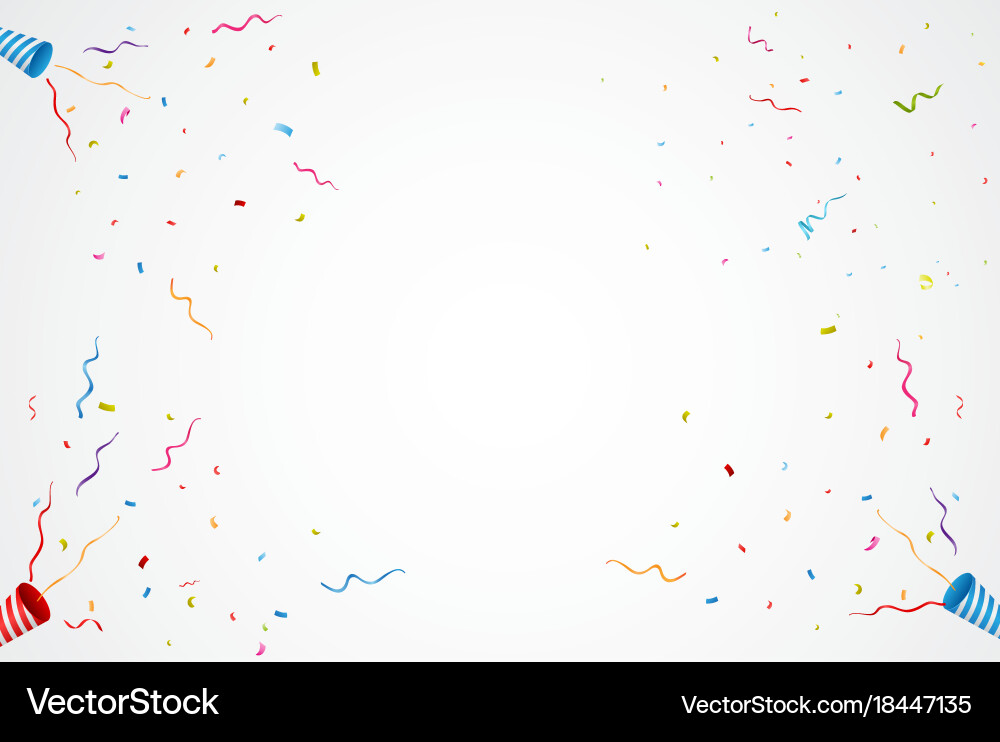 Exploding Party Poppers Background vector image