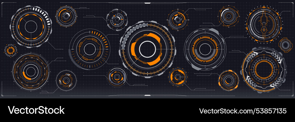 Futuristic HUD Digital Interface Royalty Free Vector Image