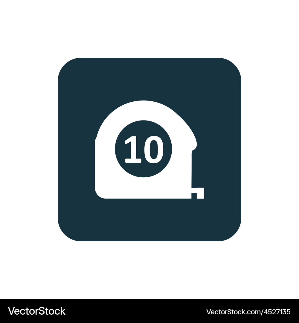 Measurement icon rounded squares button Vector Image