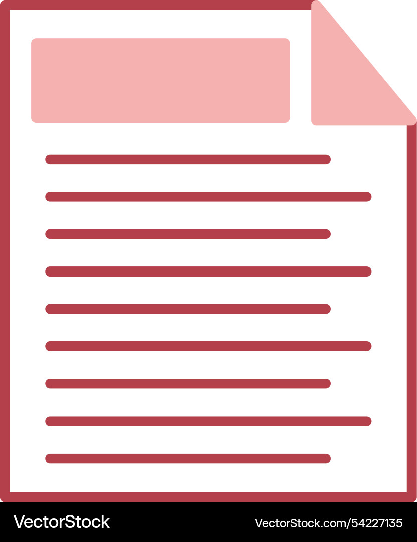 Notes line fill icon Vector Image