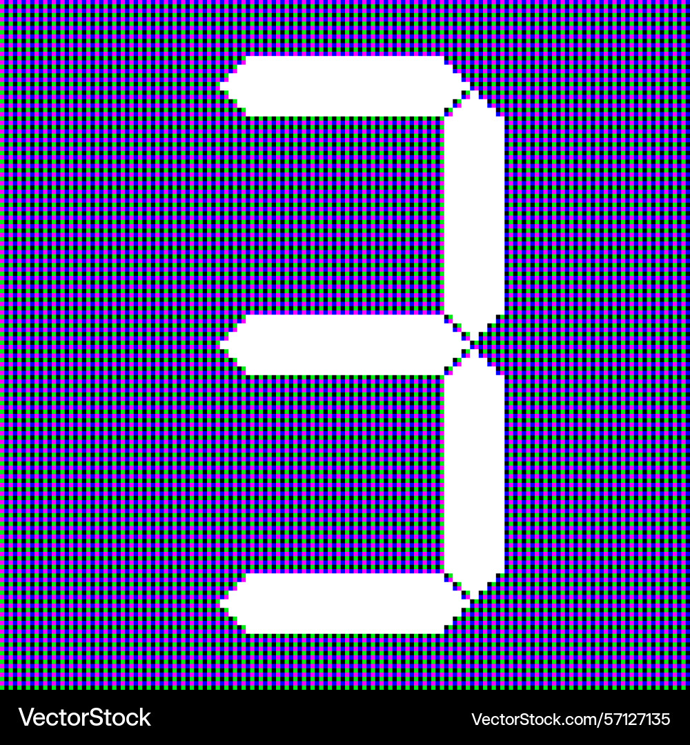 Realistic digital led screen with number Realistic digital led screen with number Vector Image