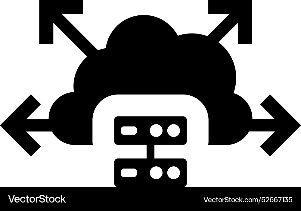 Scalability server cloud computing icon Vector Image