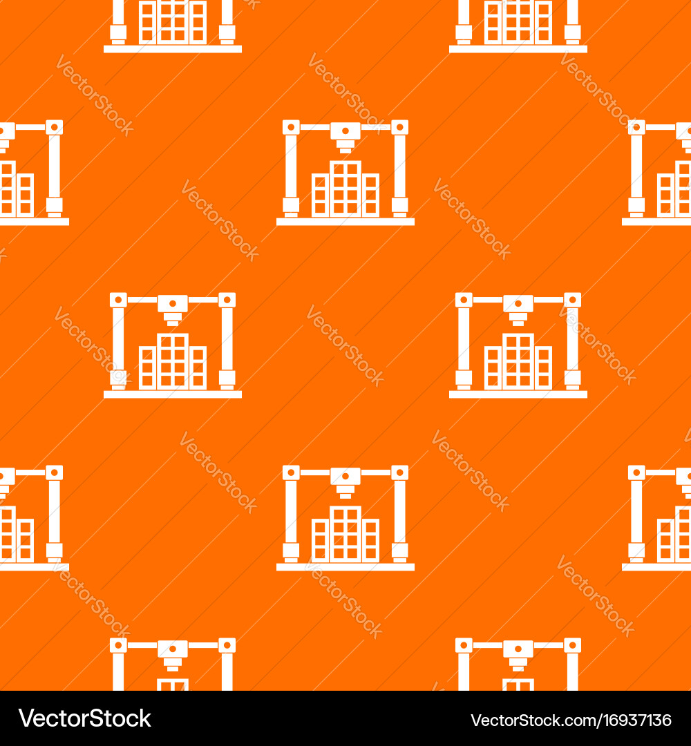 3d printer printing layout of building pattern vector image