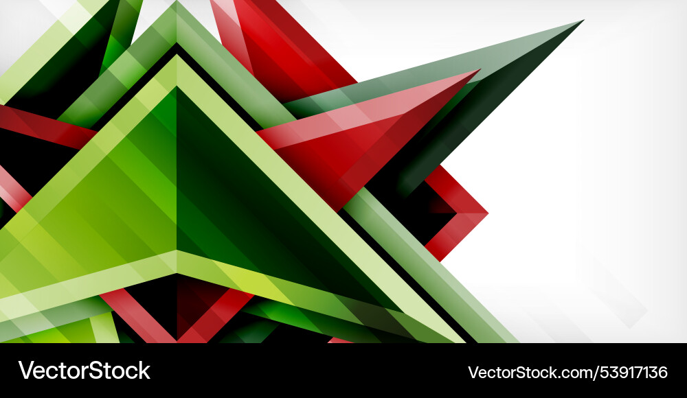 Abstract background color triangles and arrows Vector Image