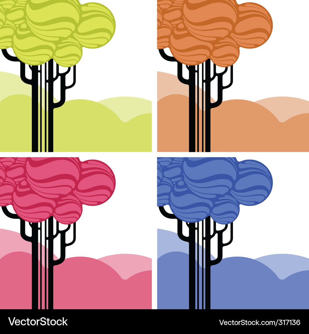 Abstract trees Vector Image