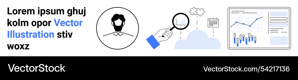 Business analytics with cloud data user profile Business analytics with cloud data user profile Vector Image