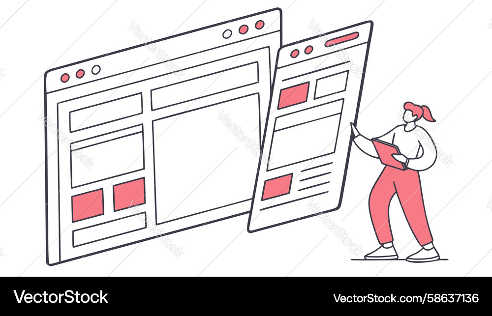 Digital User Interaction Vector Image