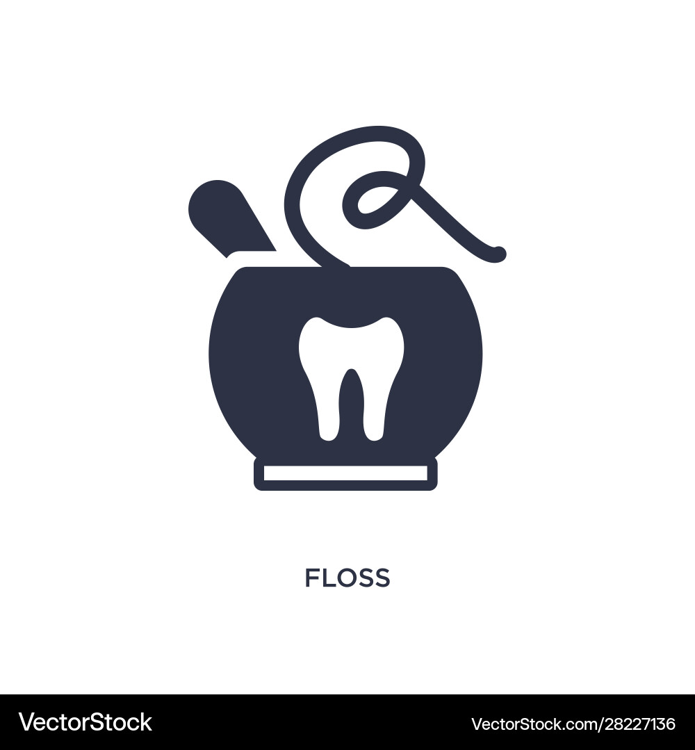 Floss icon on white background simple element Vector Image