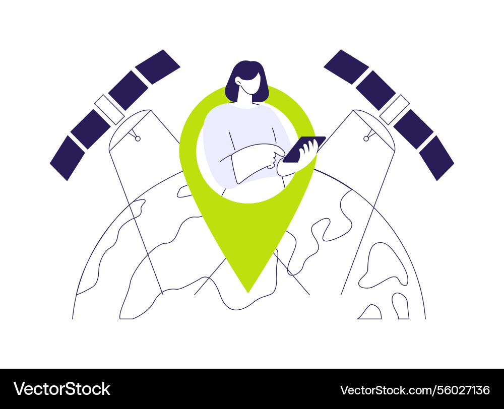 Global positioning system abstract concept Global positioning system abstract concept Vector Image