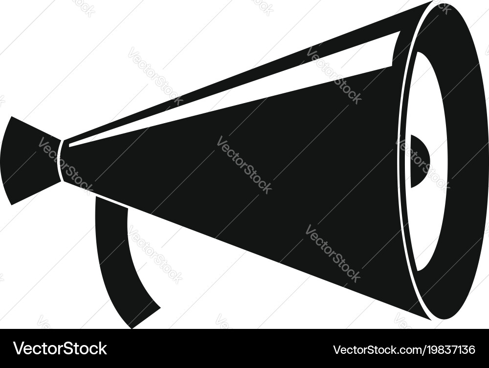 Megaphone with handle icon simple style vector image