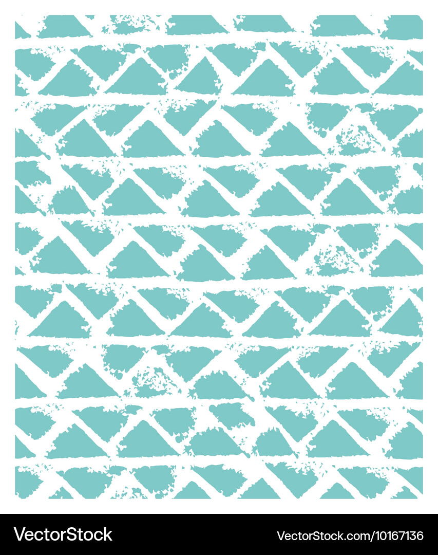 Mint Triangle Pattern - Seamless Fabric Vector Image