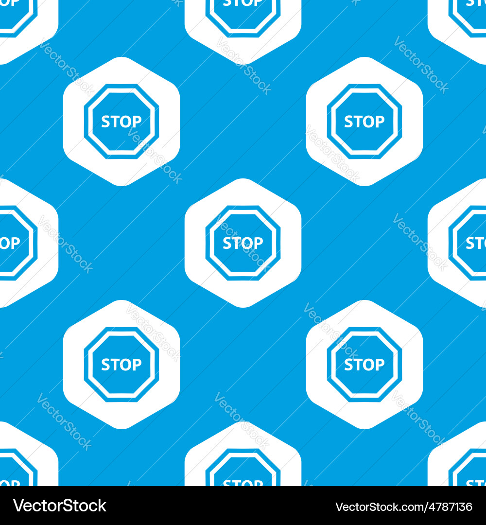 Stop hexagon pattern vector image