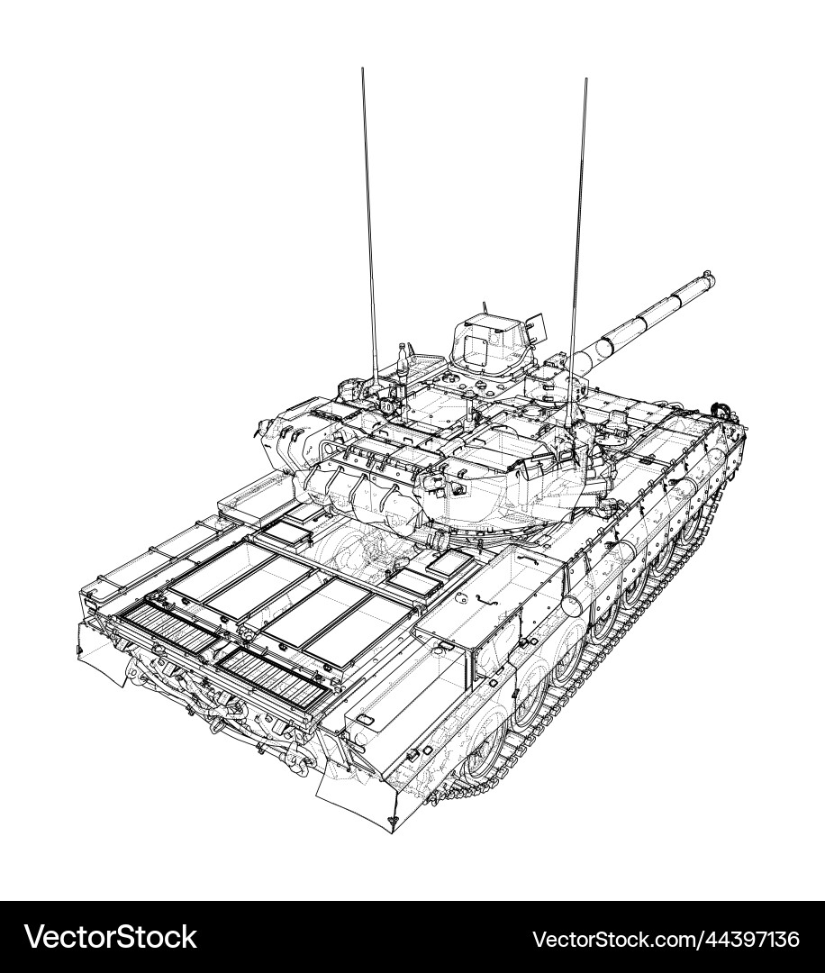 Tank rendering of 3d Vector Image