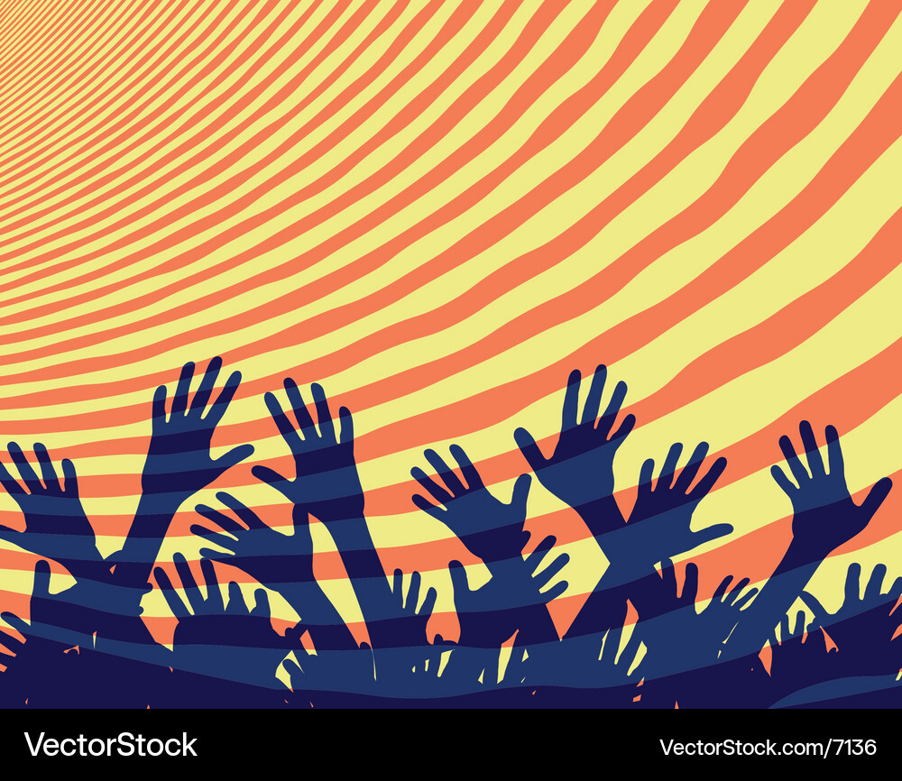 Waving Hands Pattern Vector Image