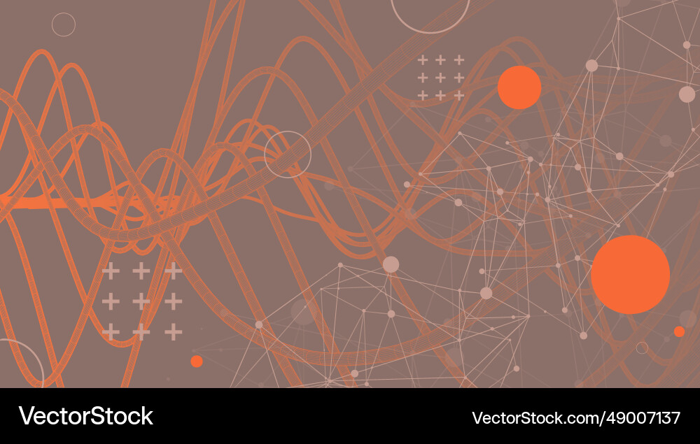 Abstract background with a wireframe dynamic vector image