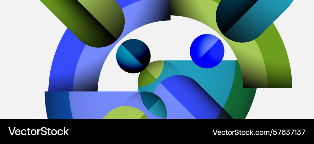 Abstract composition featuring overlapping Abstract composition featuring overlapping Vector Image
