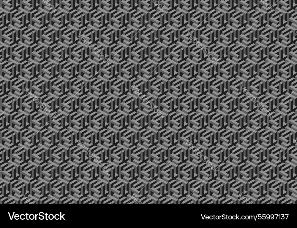 Abstract grayscale geometric pattern intricate 3d Vector Image
