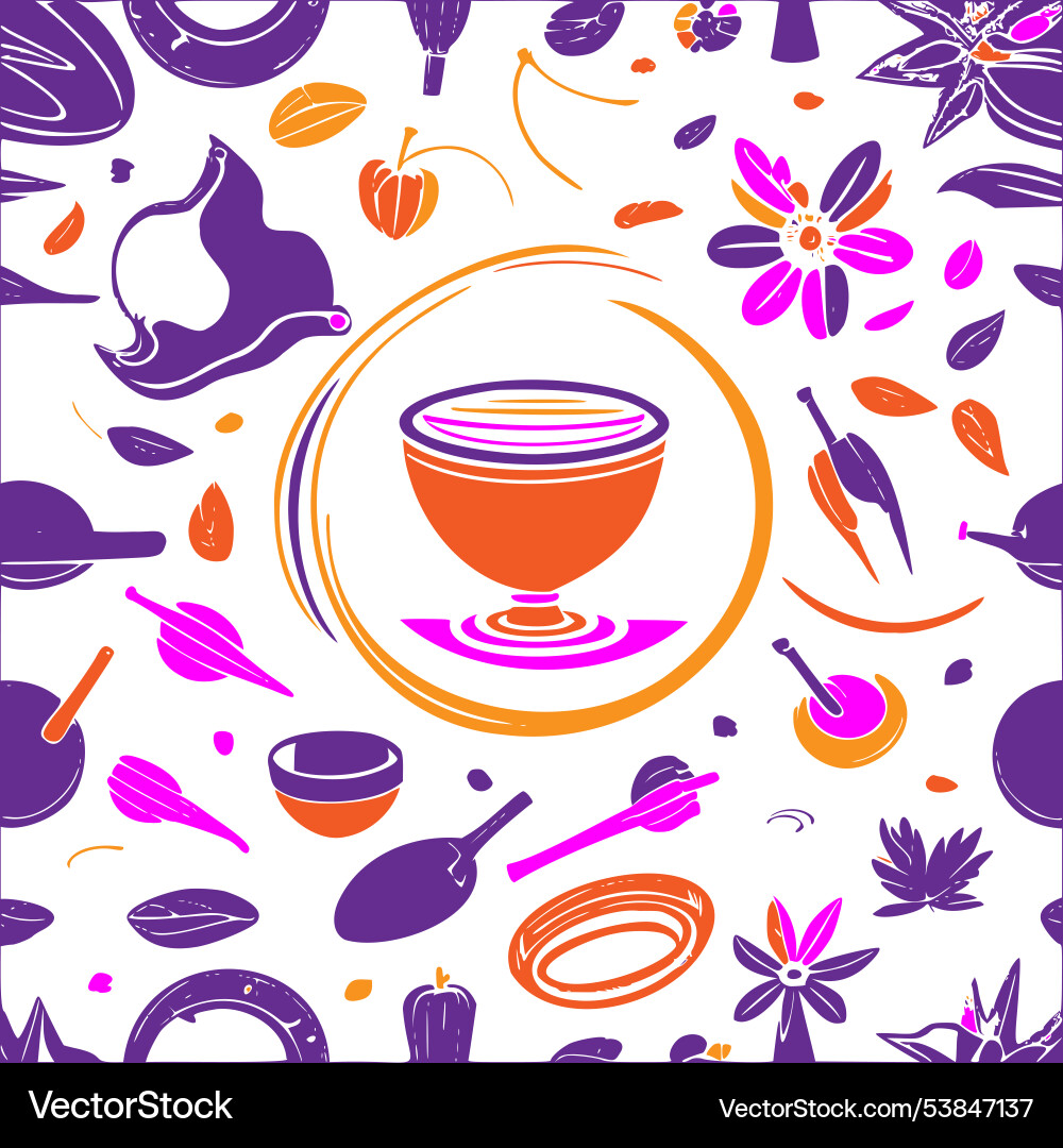 Cauldron abstract pattern seamless Cauldron abstract pattern seamless Vector Image