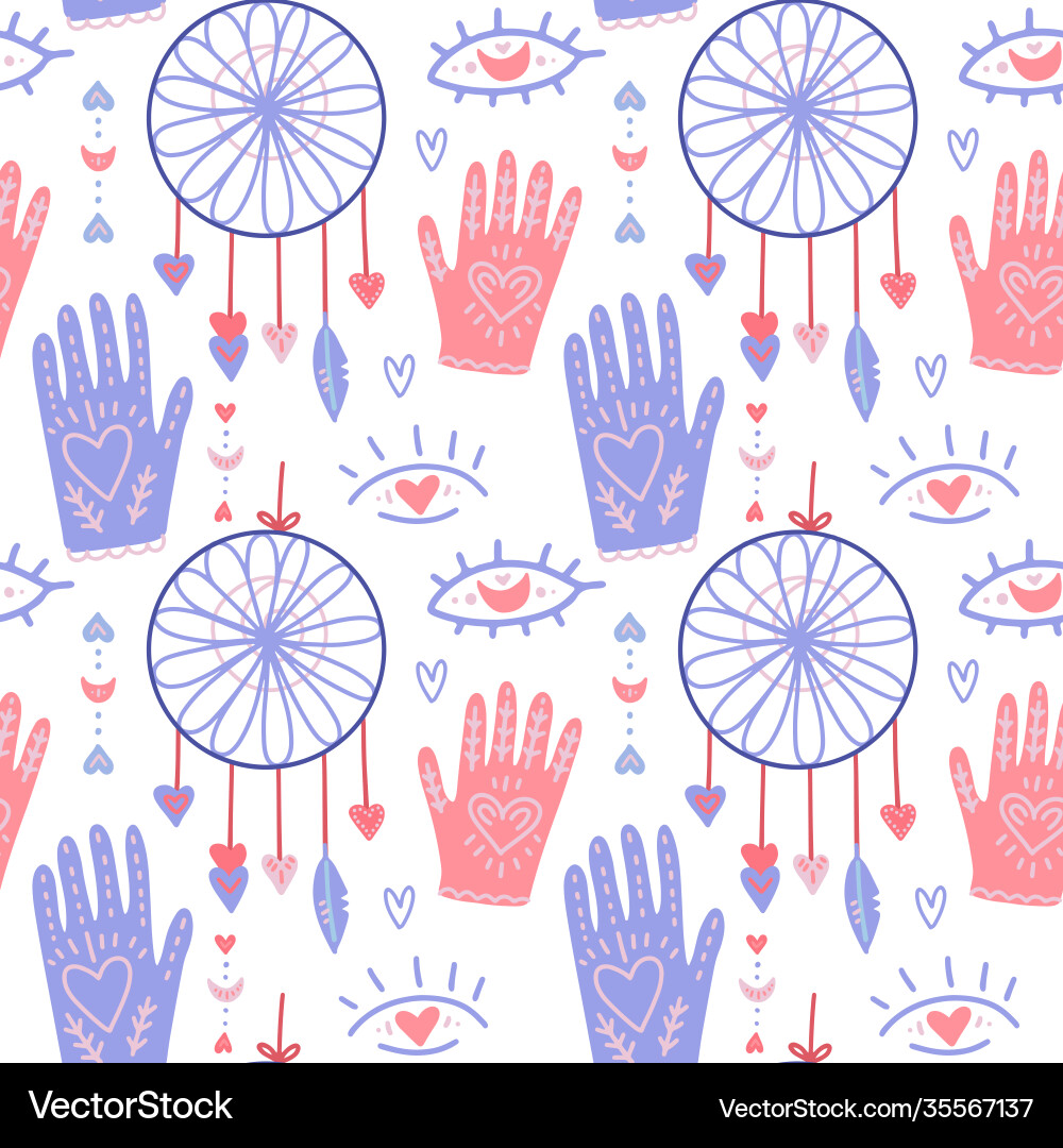 Flat seamless pattern boho background Flat seamless pattern boho background vector image